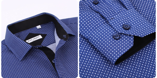 A close up of a blue shirt