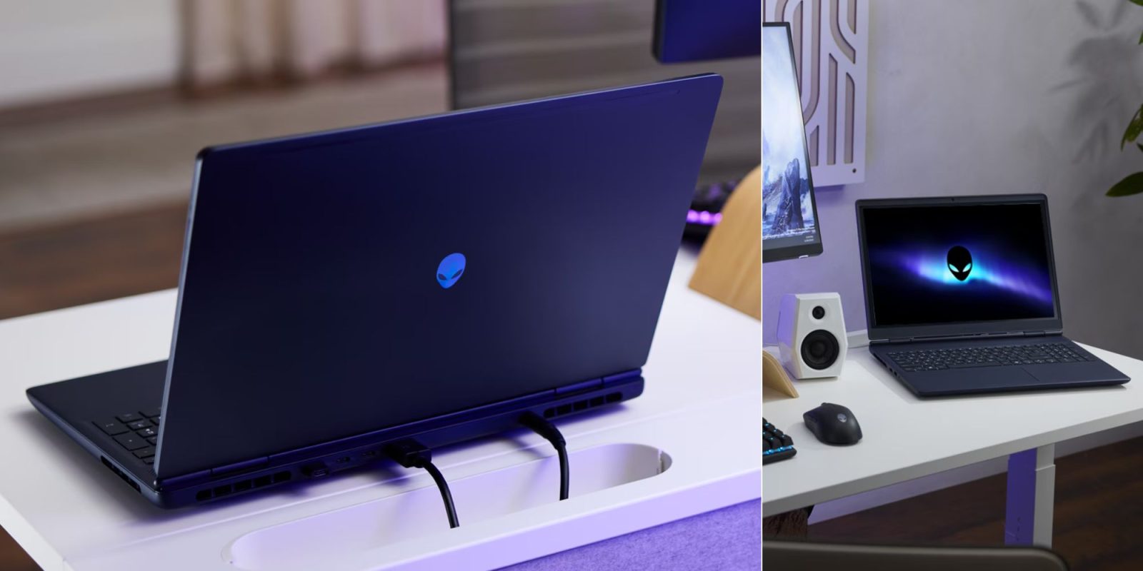 A laptop on a desk