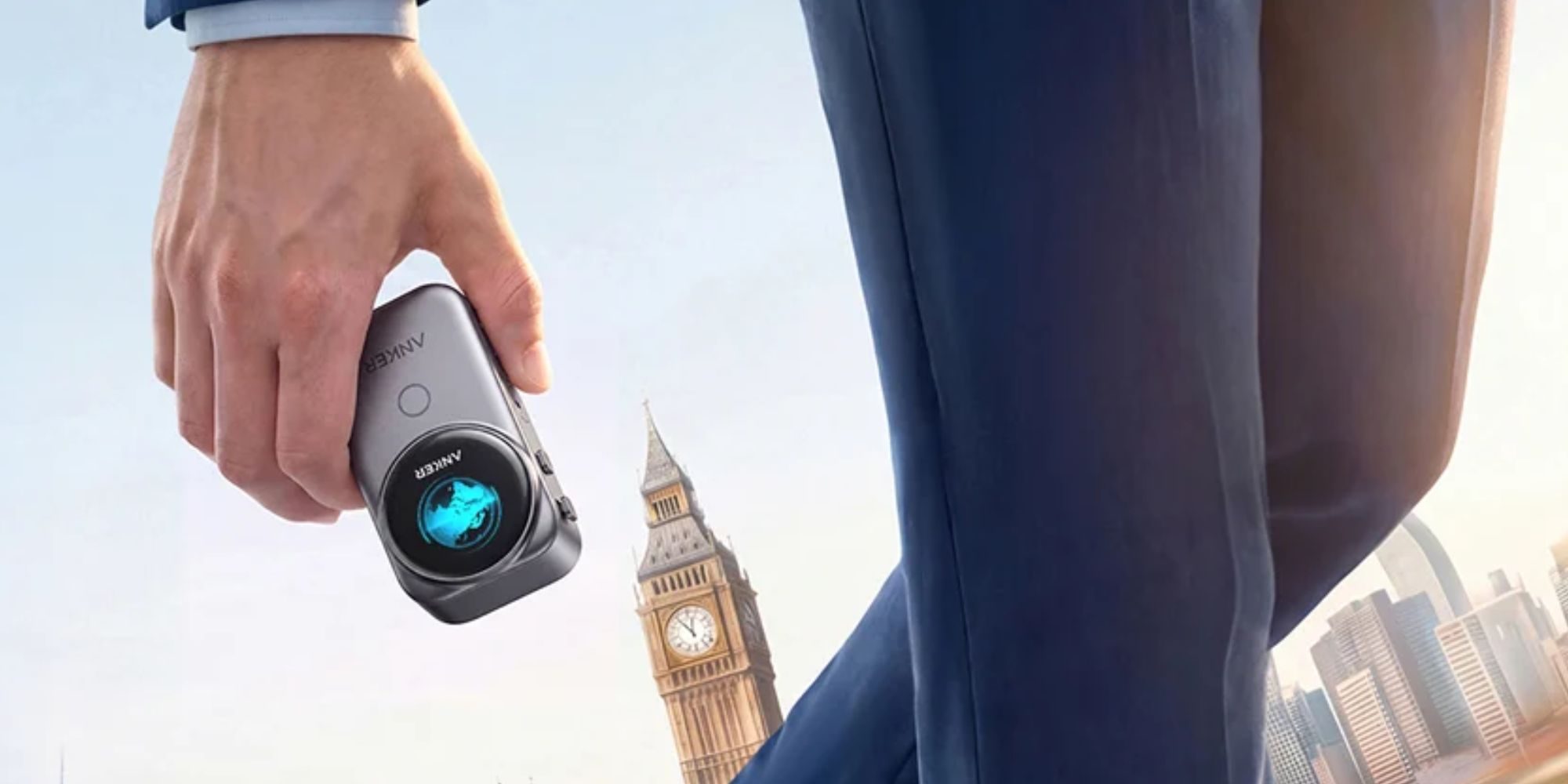 A person holding a camera