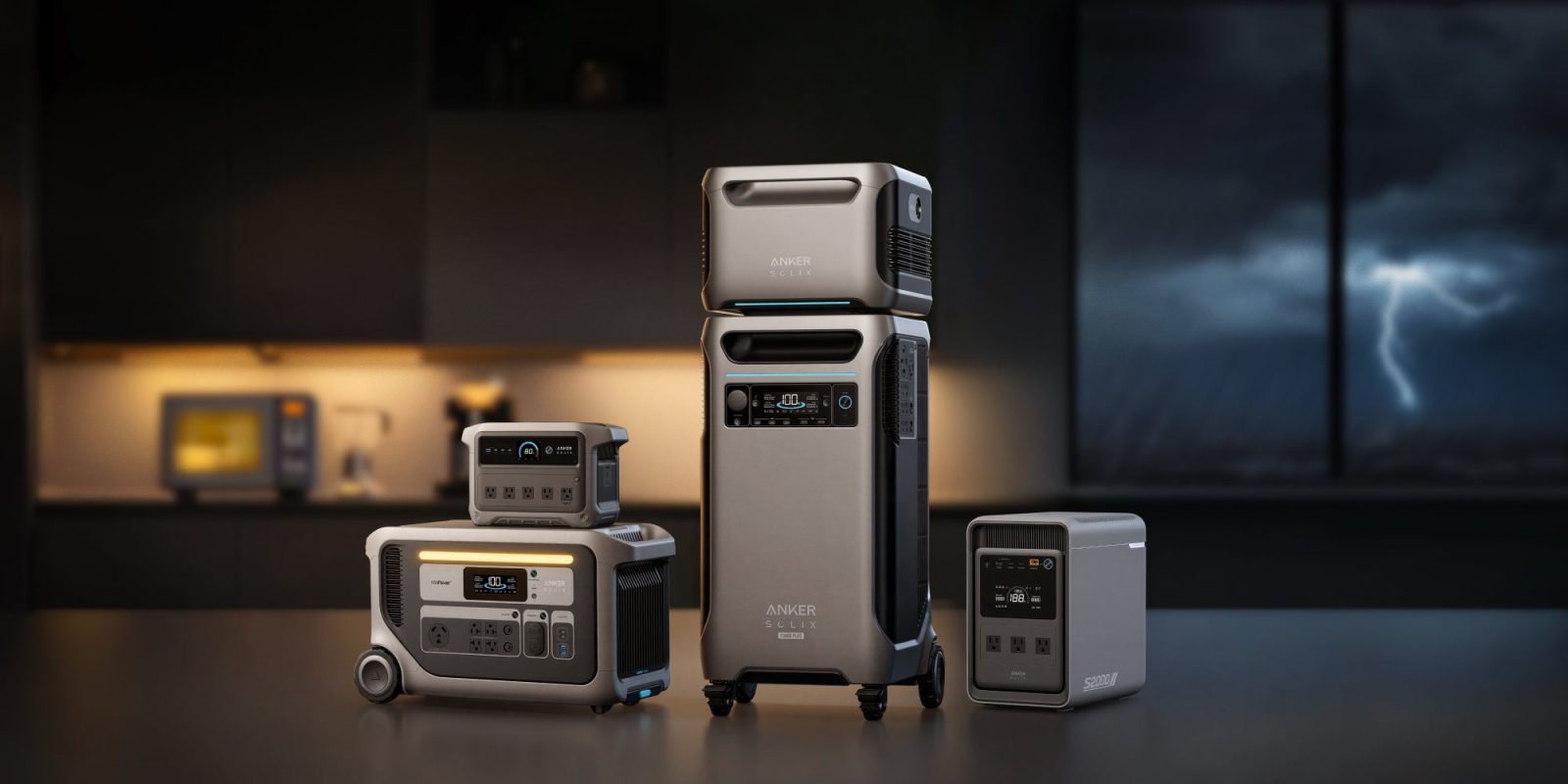 A group of rectangular electronic devices