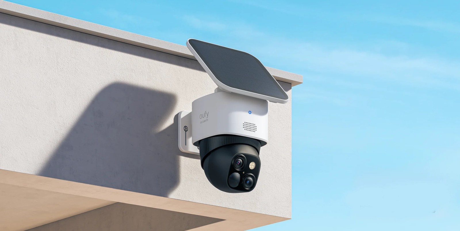 A camera on a wall