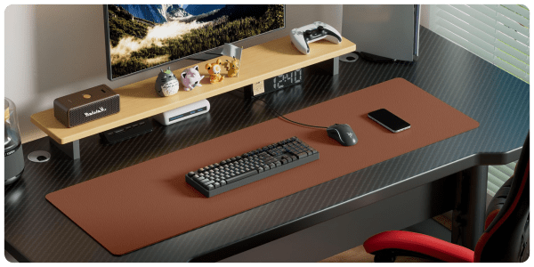 A desk with a keyboard and mouse and a mouse and a tv
