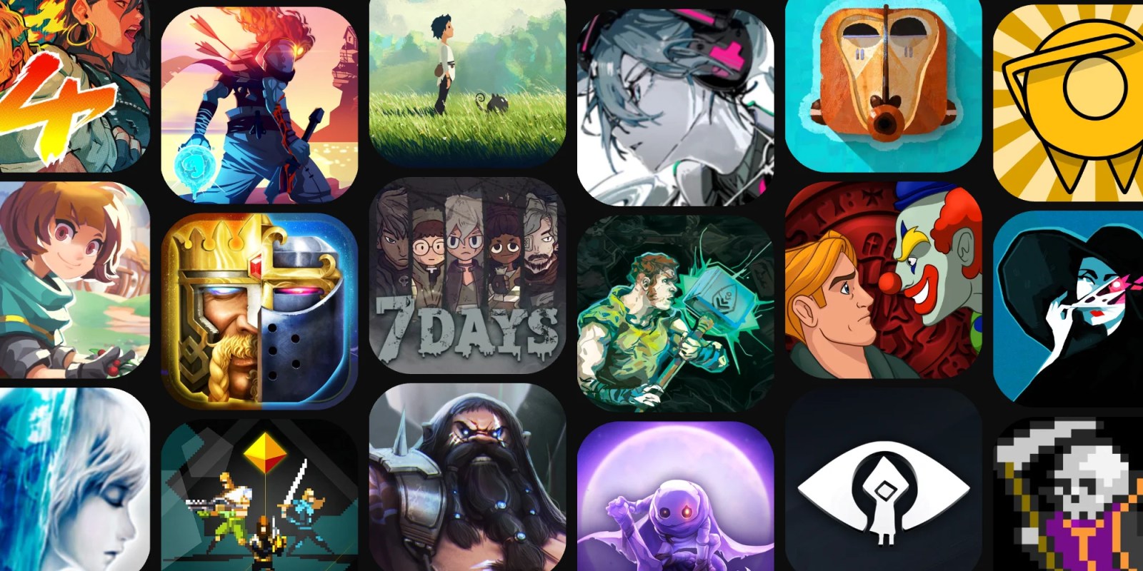 A collage of cartoon characters