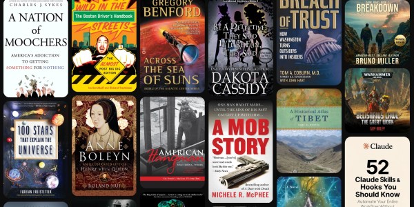 A collage of books