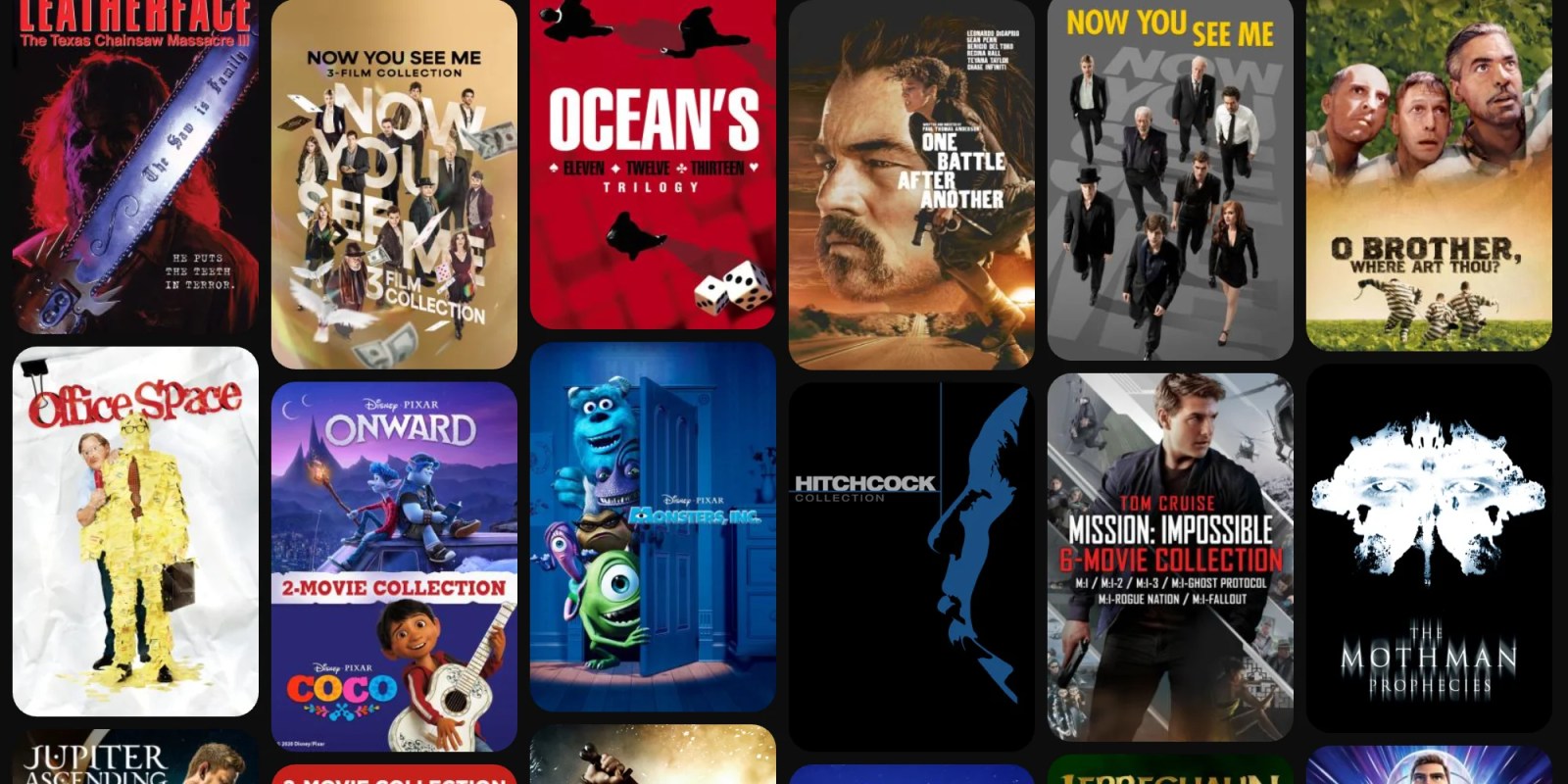 A collage of movies