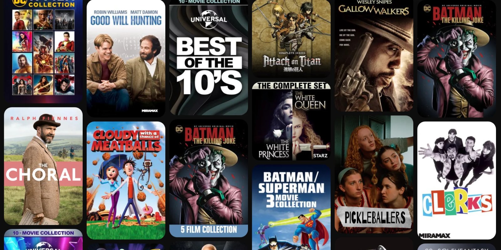 A collage of movies