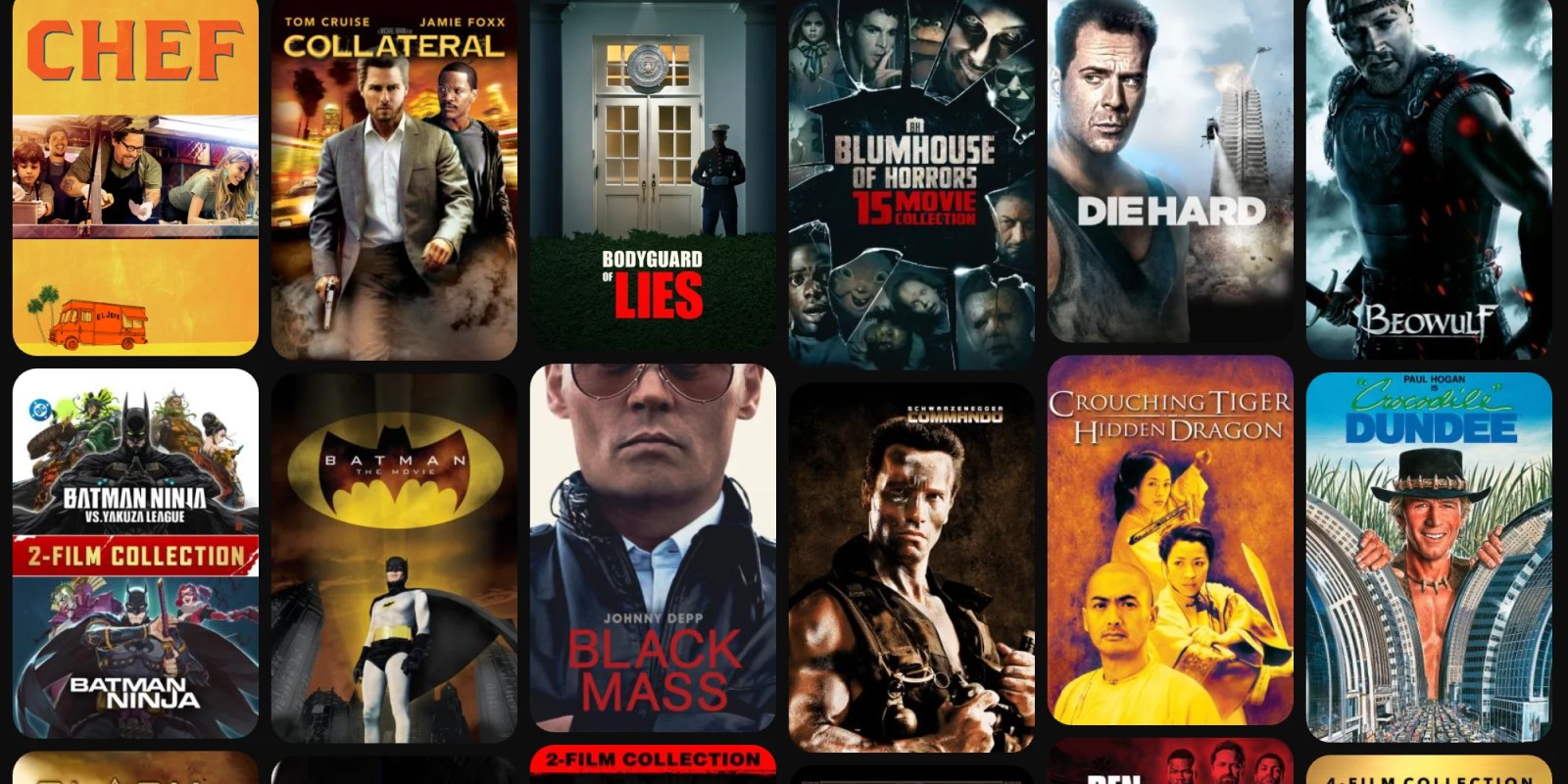 A collage of movies