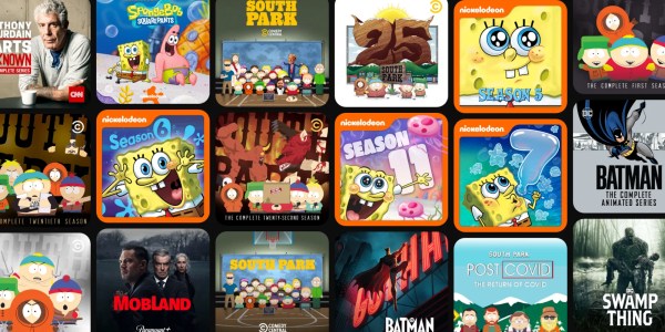 A collage of cartoon characters