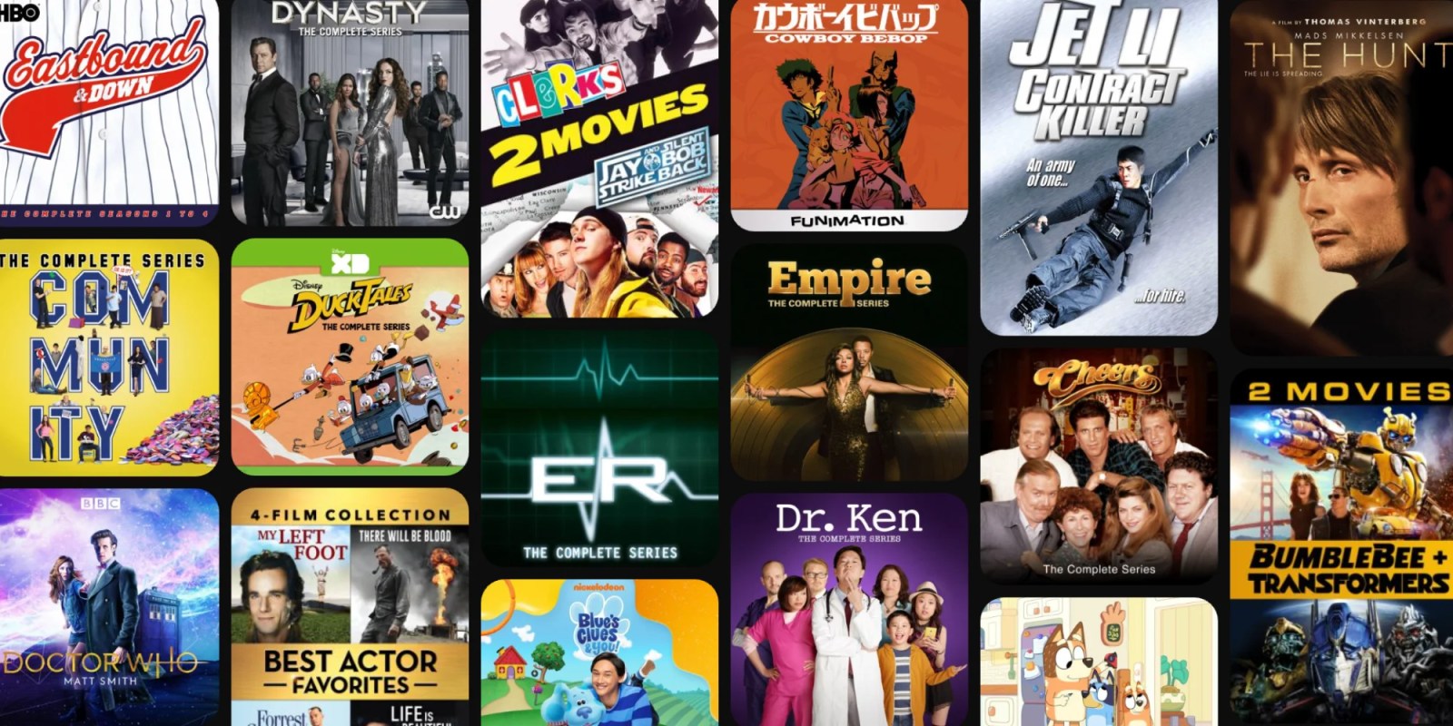 A collage of movies