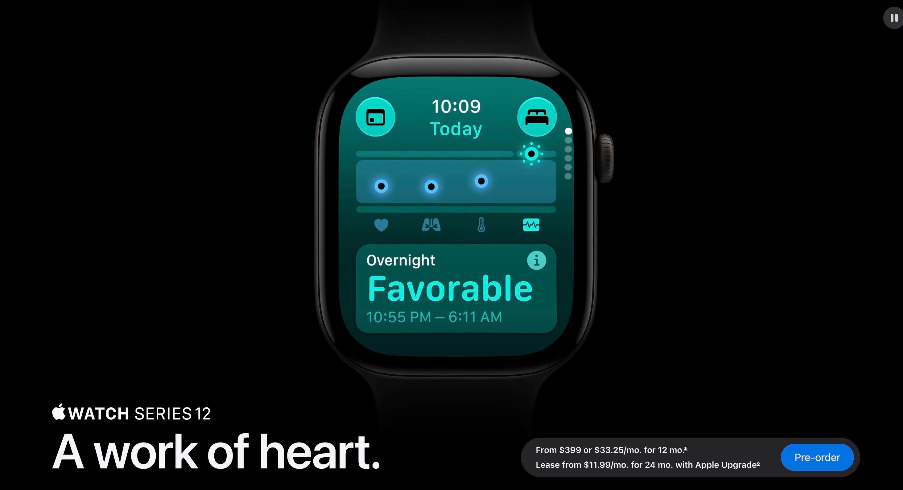A screen shot of a smart watch