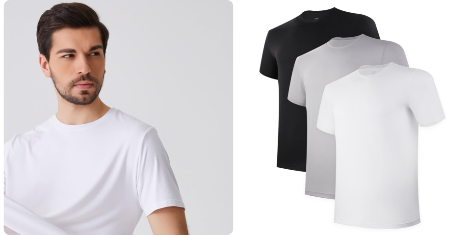 A man wearing a white shirt