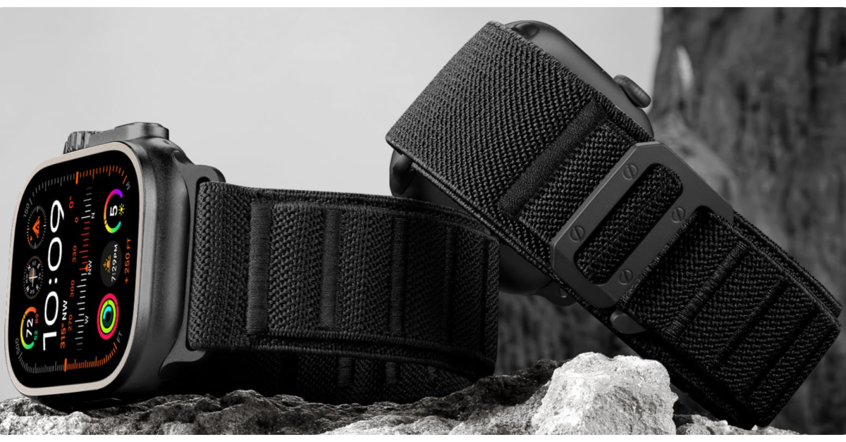 Snag Bandletic’s stretchy sport loop Apple Watch strap down at Snag Bandletic’s stretchy sport loop Apple Watch strap down at