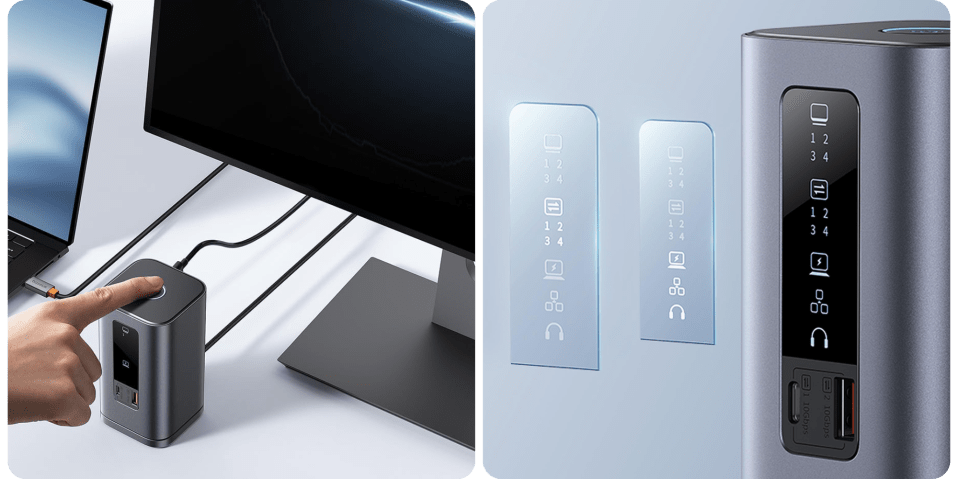 A close up of a computer