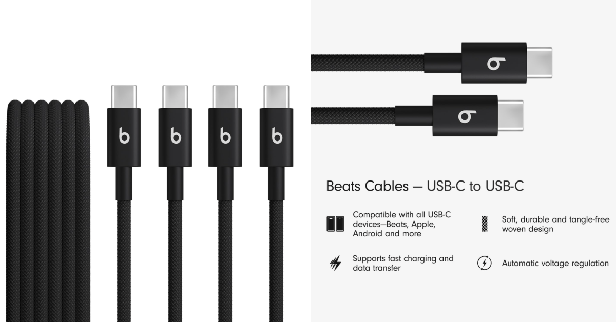 Land a 2-pack of Beats 5-foot woven USB-C cables at the Amazon low ( each) Land a 2-pack of Beats 5-foot woven USB-C cables at the Amazon low ( each)