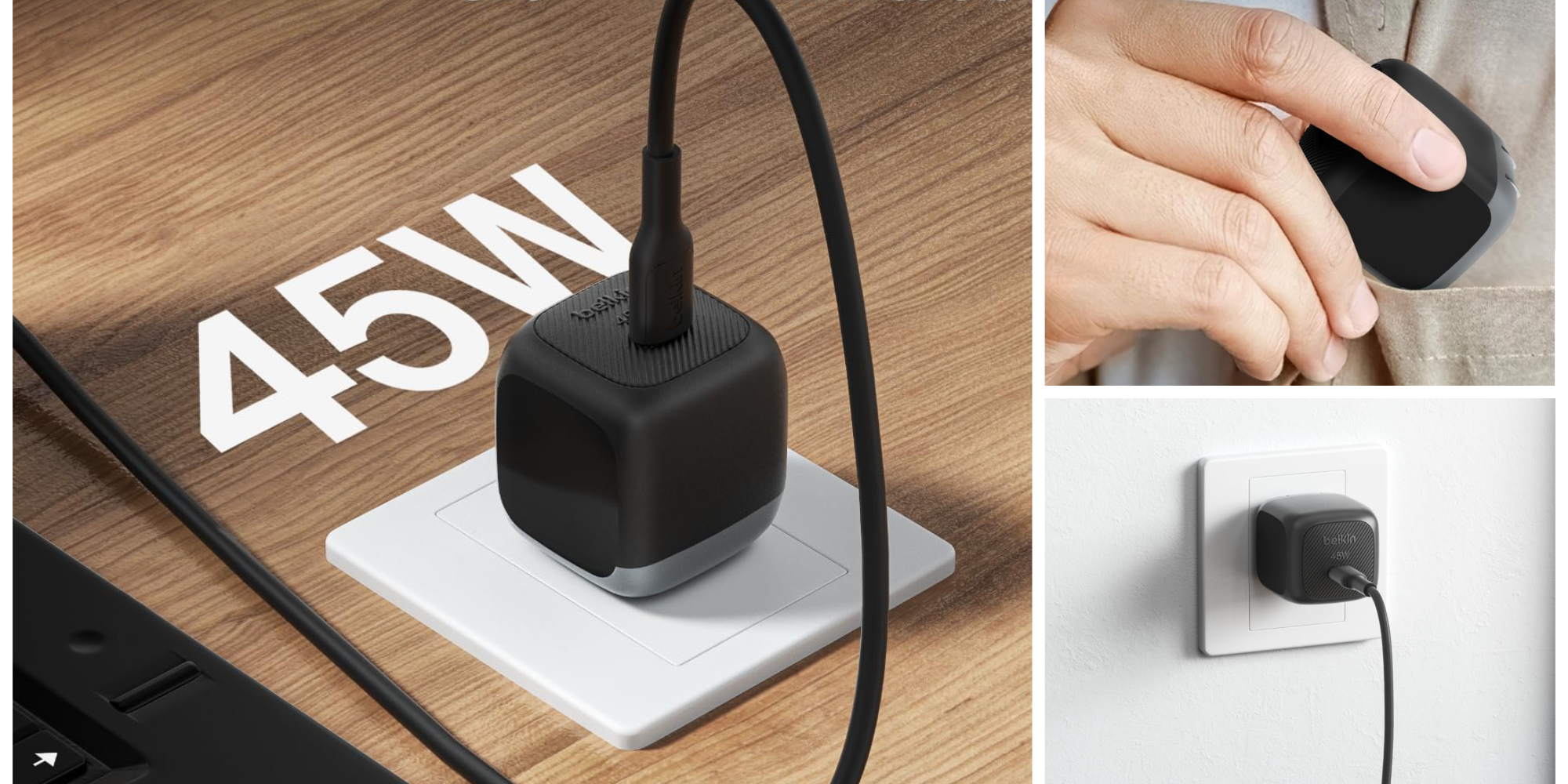 This tiny Belkin 45W USB-C charger is a must-have in your EDC/travel kit, and it’s just $15 today