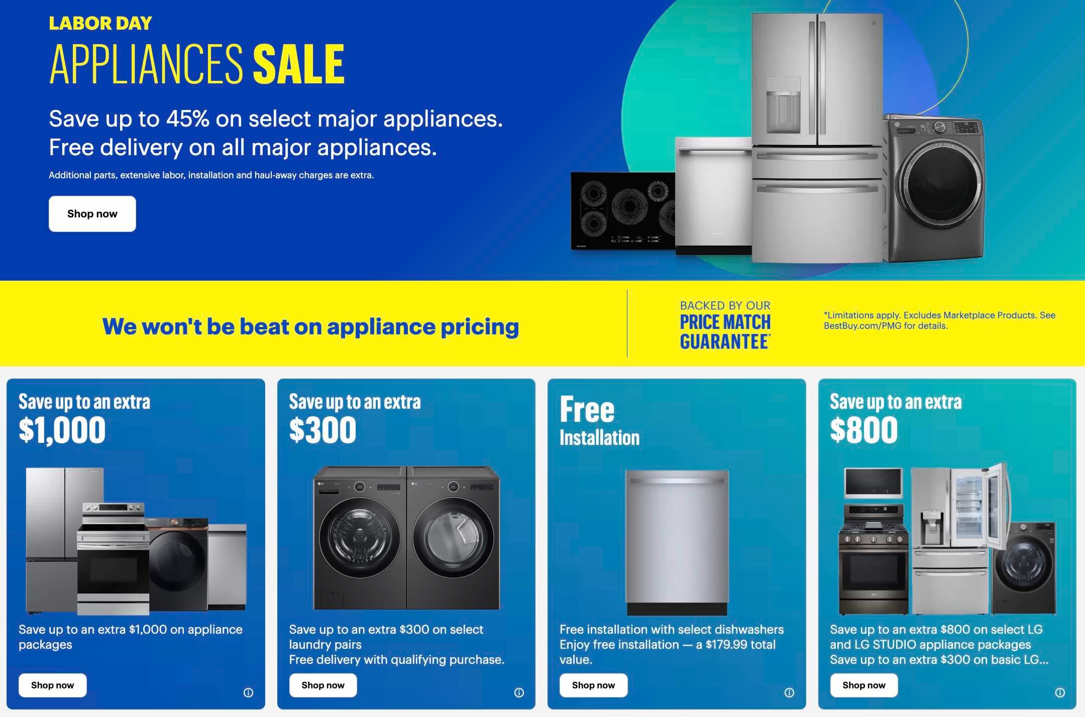 A advertisement for a home appliance