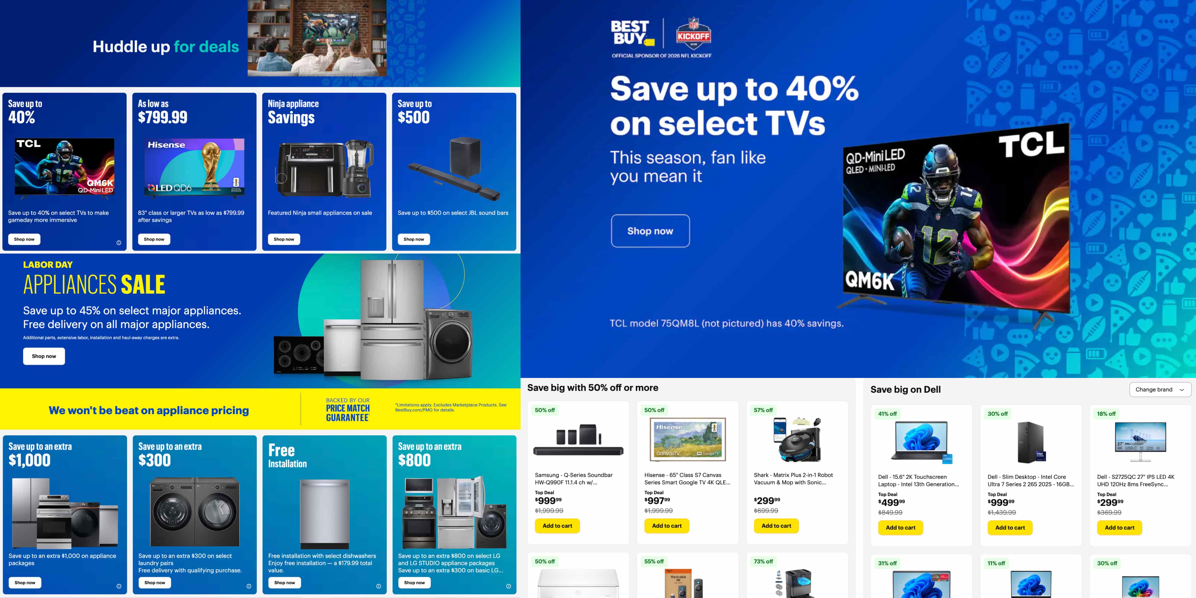 Best Buy launches new ‘Huddle up for deals’ event to kickoff the NFL season: TVs, Ninja air fryers, sound bars, more