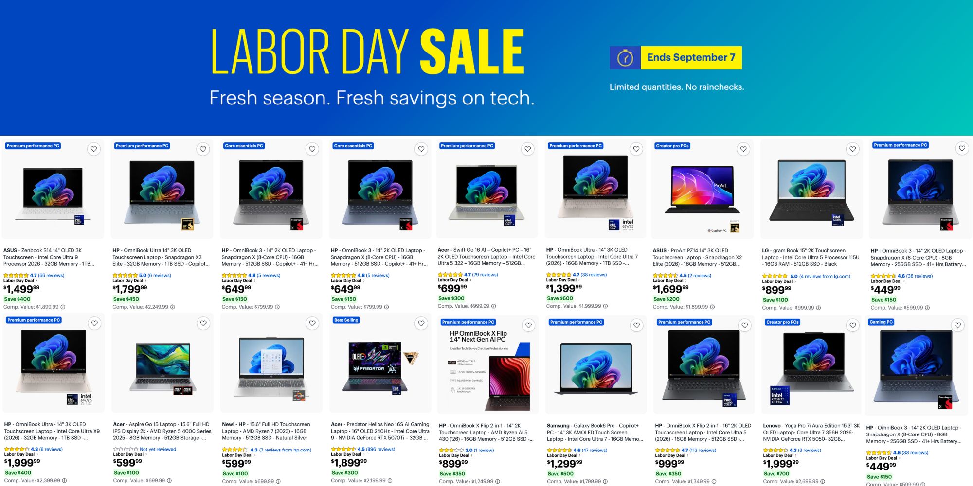 Best Buy updates Labor Day sale and knocks up to $750 off new 2026 Copilot+ PCs with Snapdragon X2, Ryzen AI 400, and more