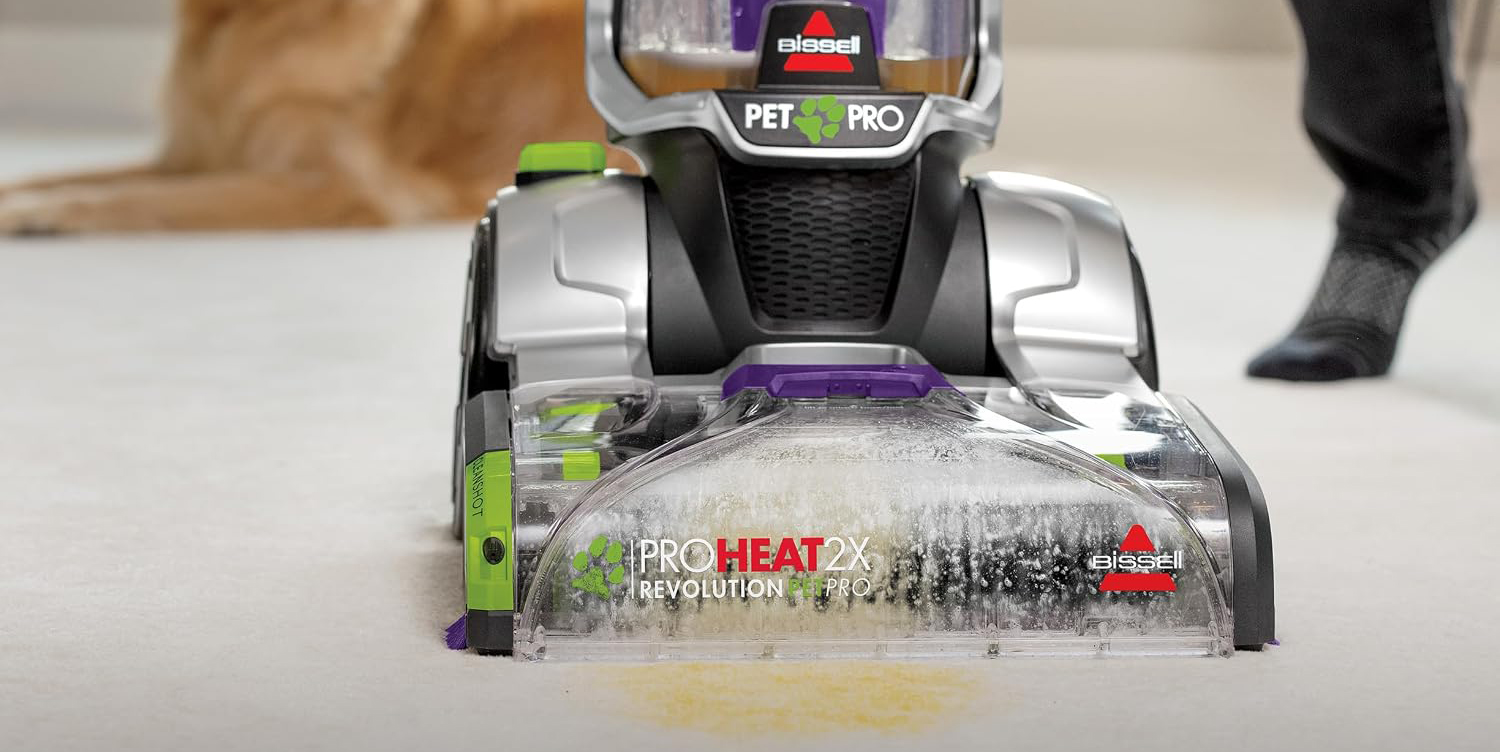 A vacuum cleaner on a white surface