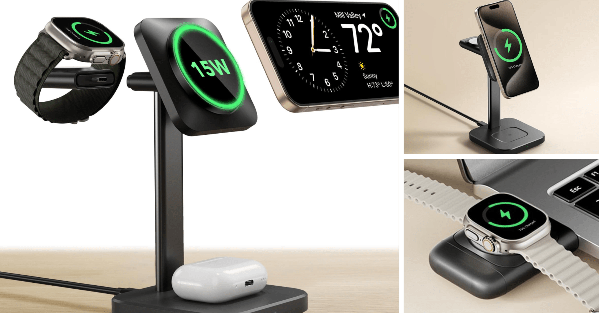 It's hard to beat $13 for this 15W 3-in-1 ESR MagSafe charging station (56% off)