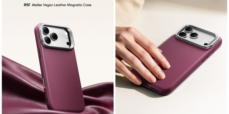 A hand holding a phone case