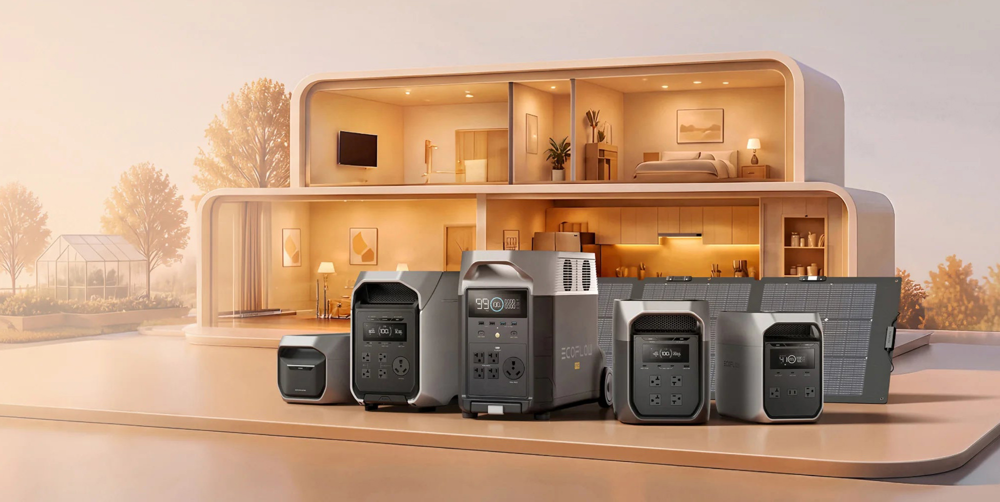A group of electrical devices on a counter