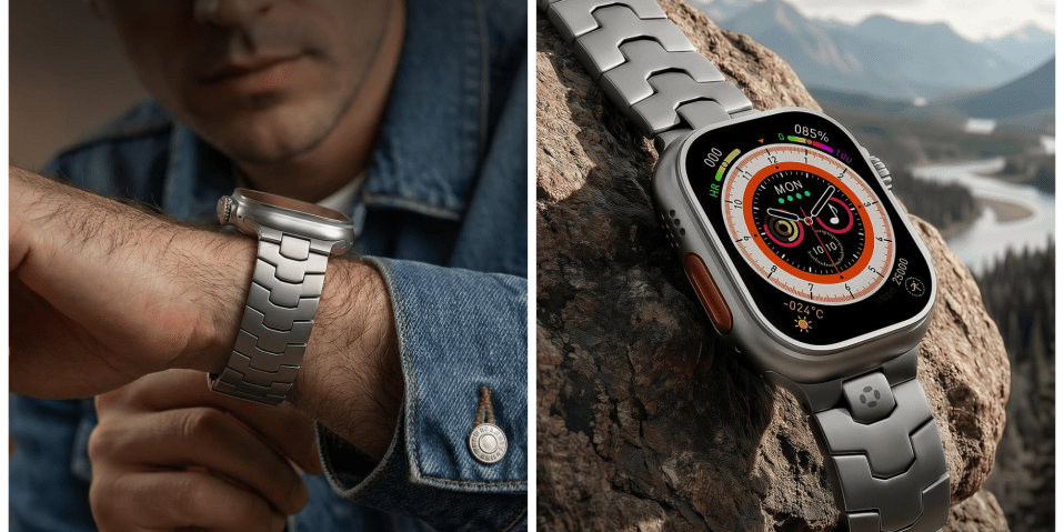 A close up of a watch