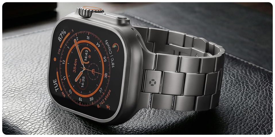 A close up of a watch