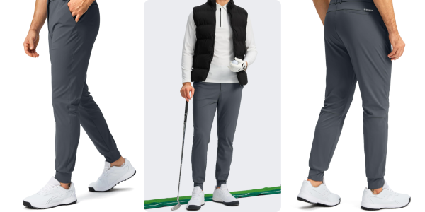 A man wearing a vest and holding a golf club