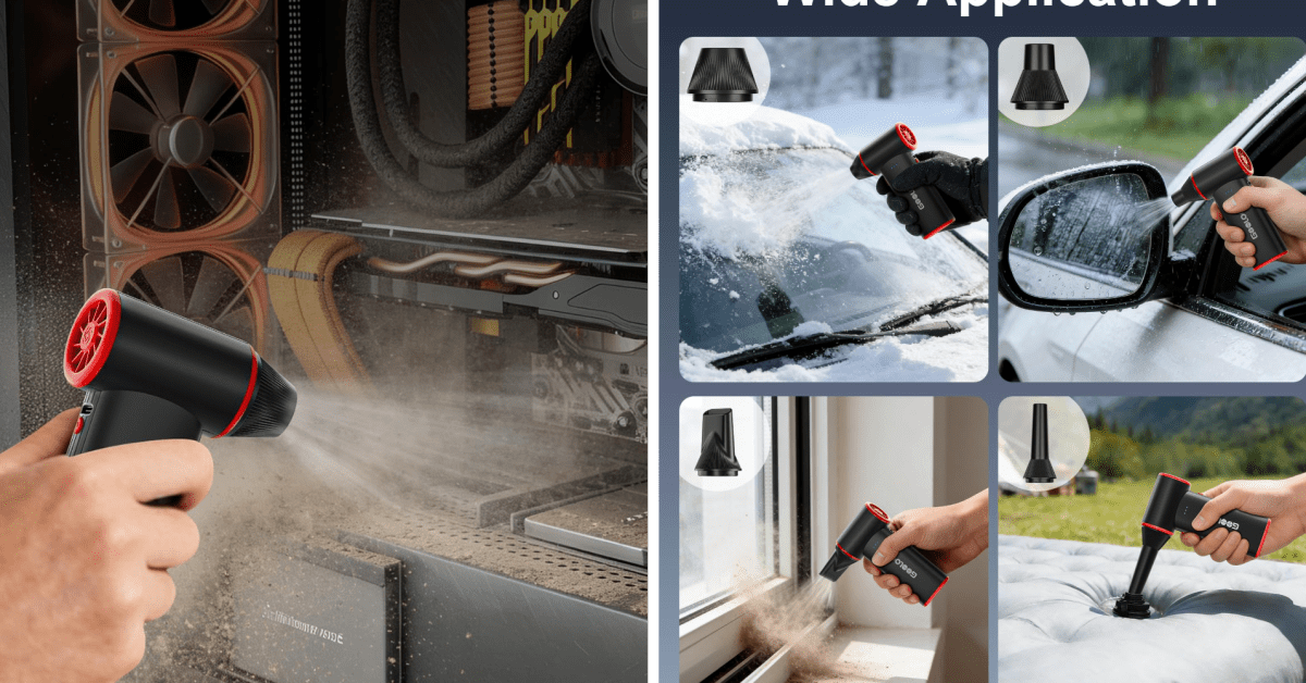 Keep dust and hair from piling up in PCs, furniture, car seating, more with GOOLOO’s F3 air duster down at Keep dust and hair from piling up in PCs, furniture, car seating, more with GOOLOO’s F3 air duster down at