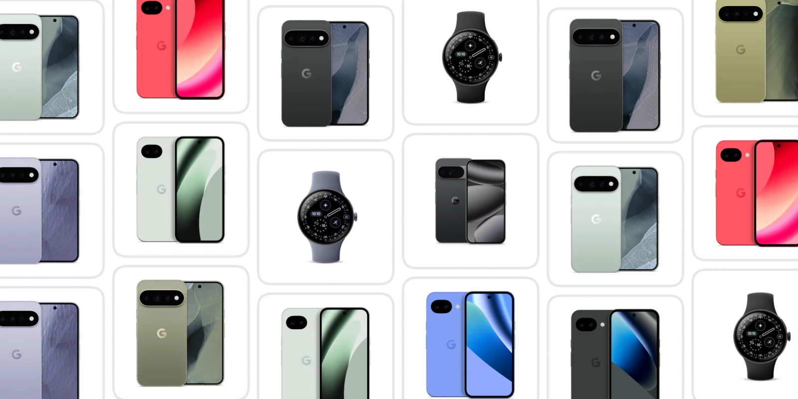 A collage of cell phones