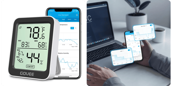 A person using a device to measure the temperature