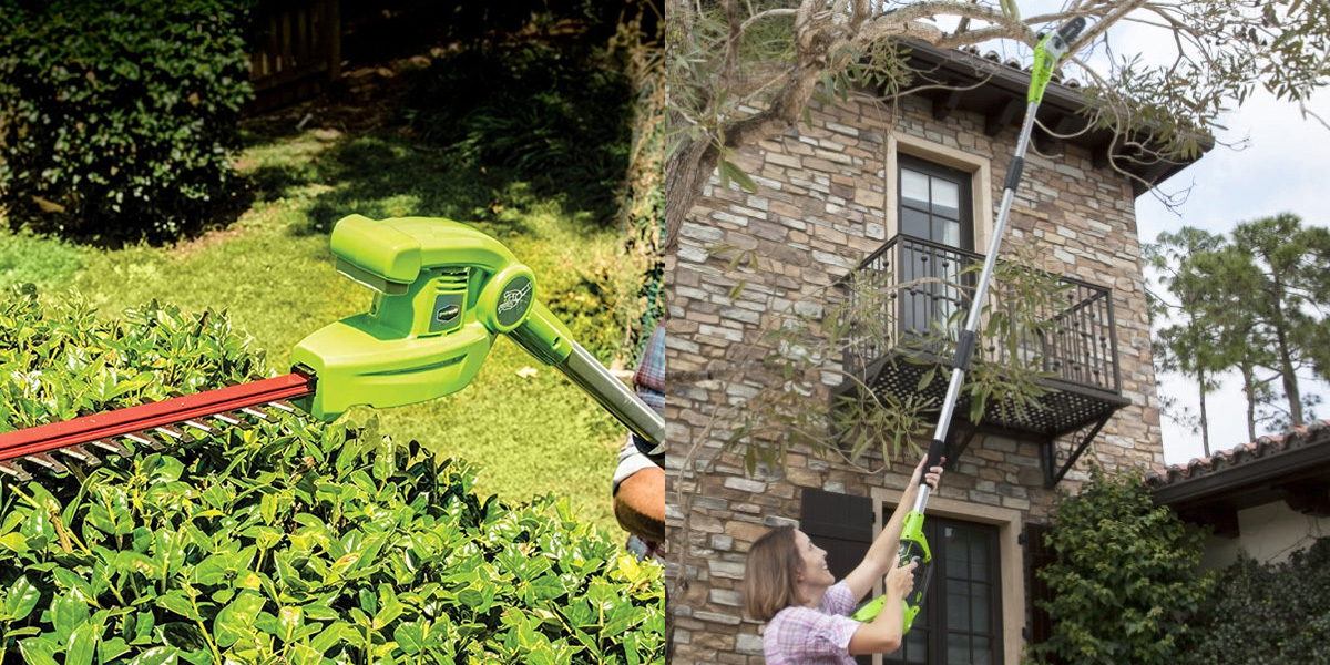 Save $100 on Greenworks’ 2-in-1 40V cordless electric pole saw + hedge trimmer attachment at a $160 2026 low