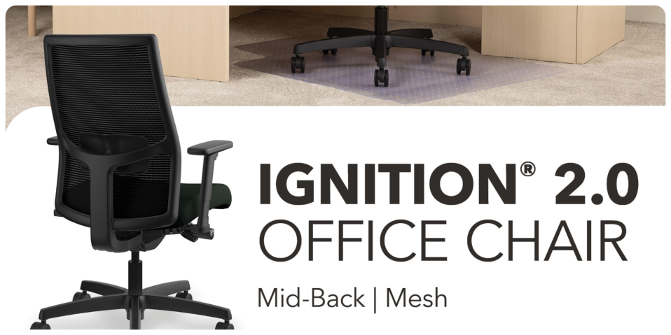 A black office chair with wheels