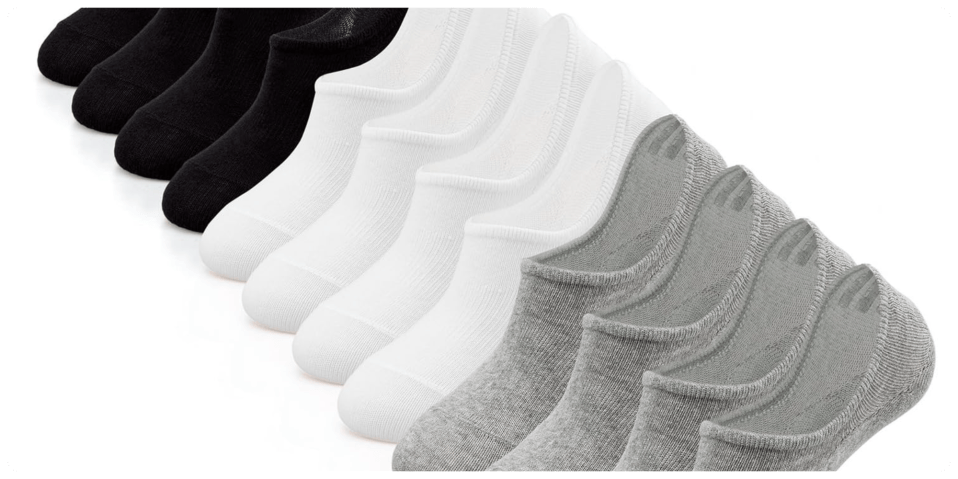 A row of socks in different colors