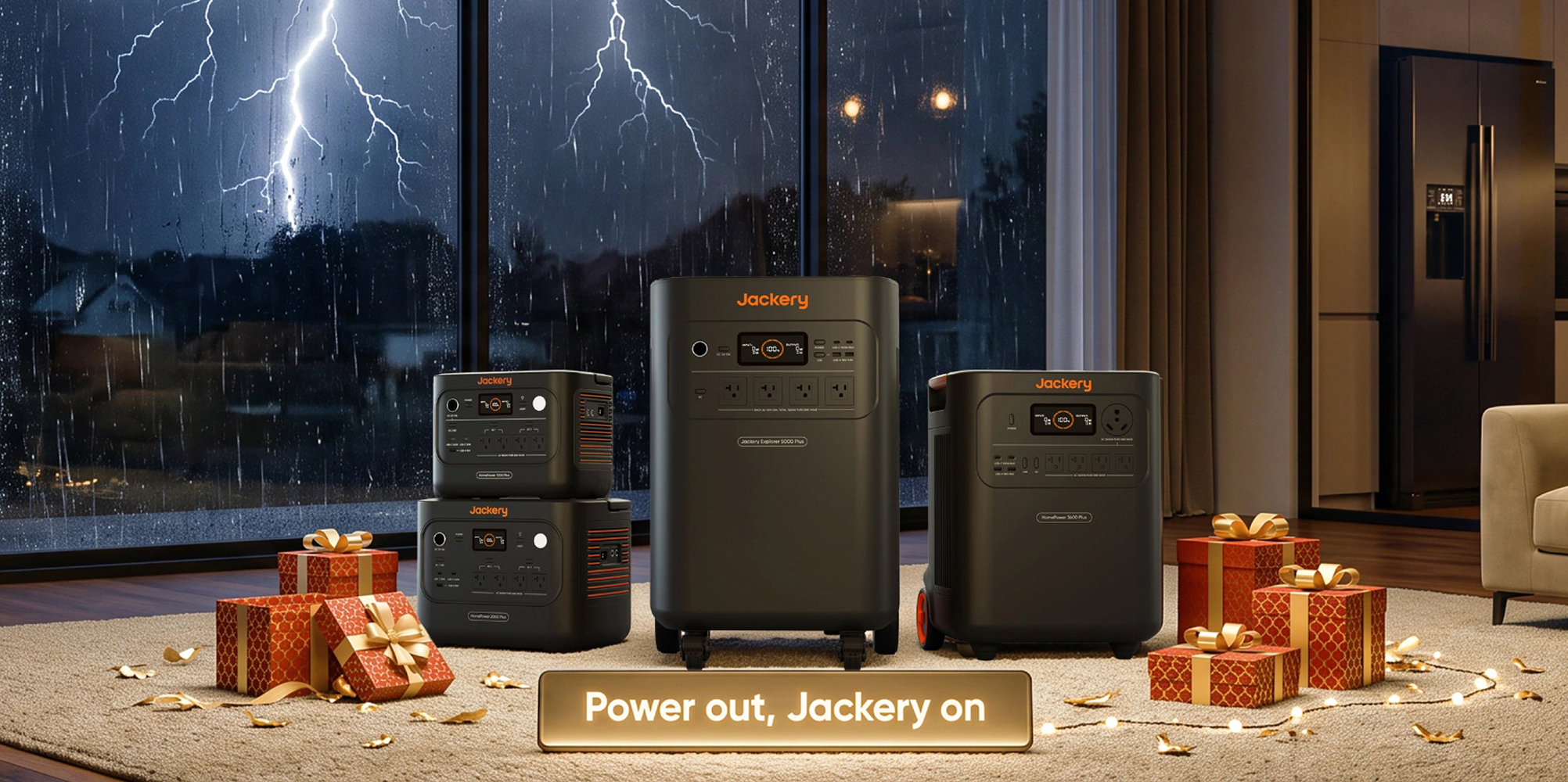 A group of black rectangular boxes with outlets