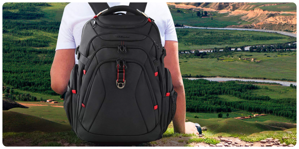 A person with a backpack