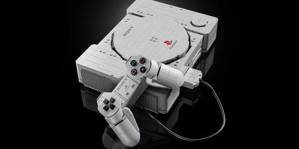 A video game console with a controller