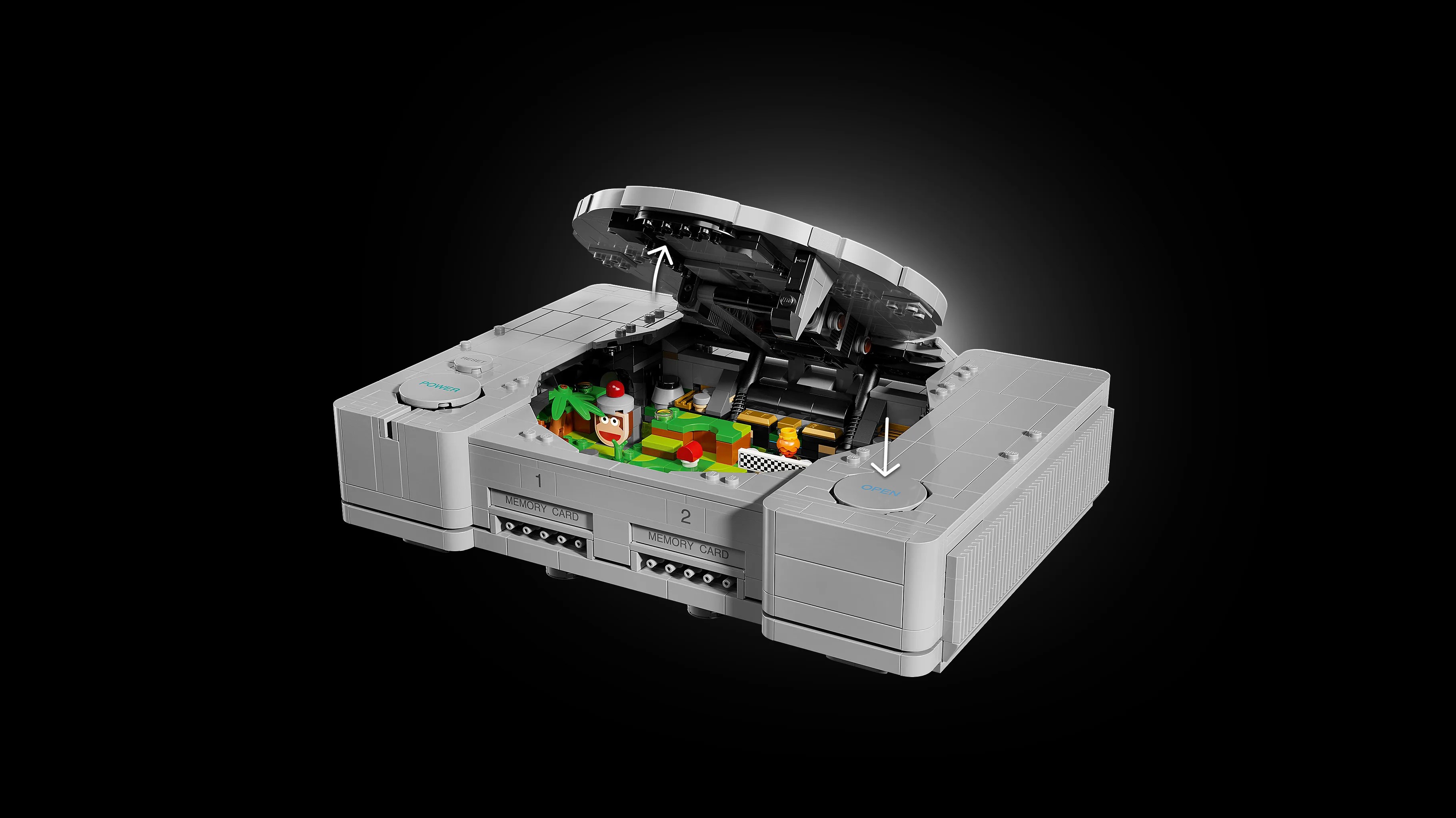 A video game console with a toy inside