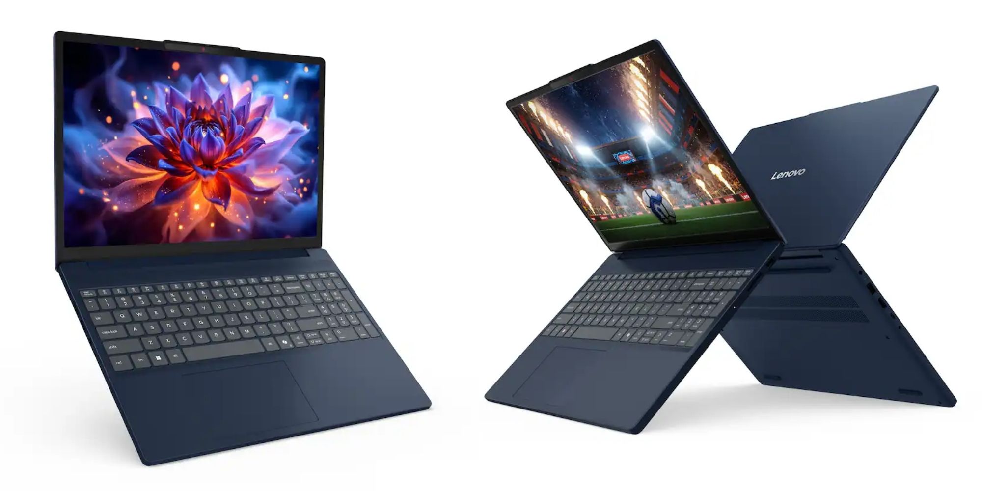 Two laptops with different screens