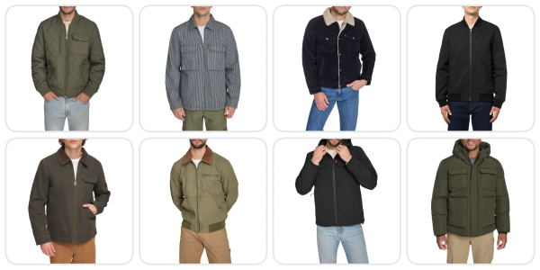 A collage of men's jackets