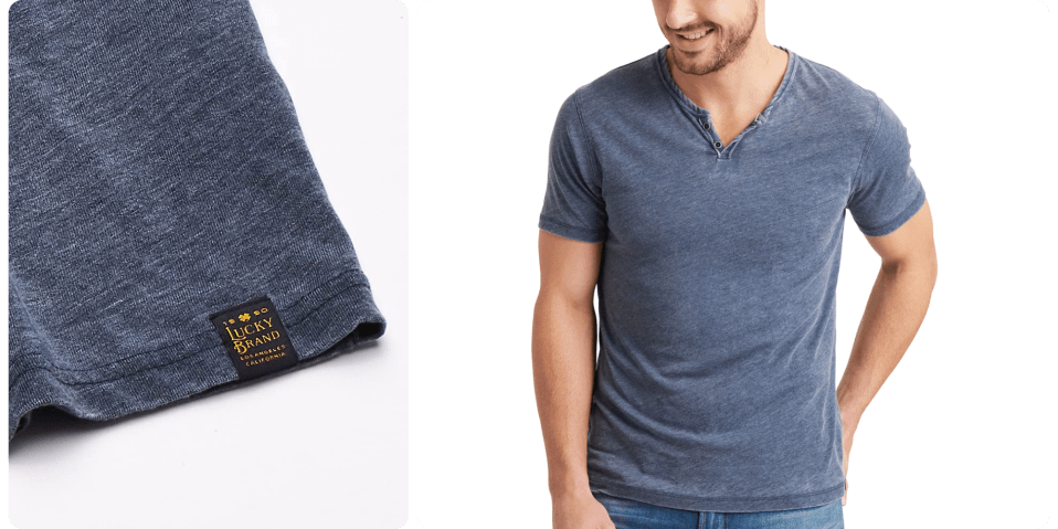 A man wearing a blue shirt