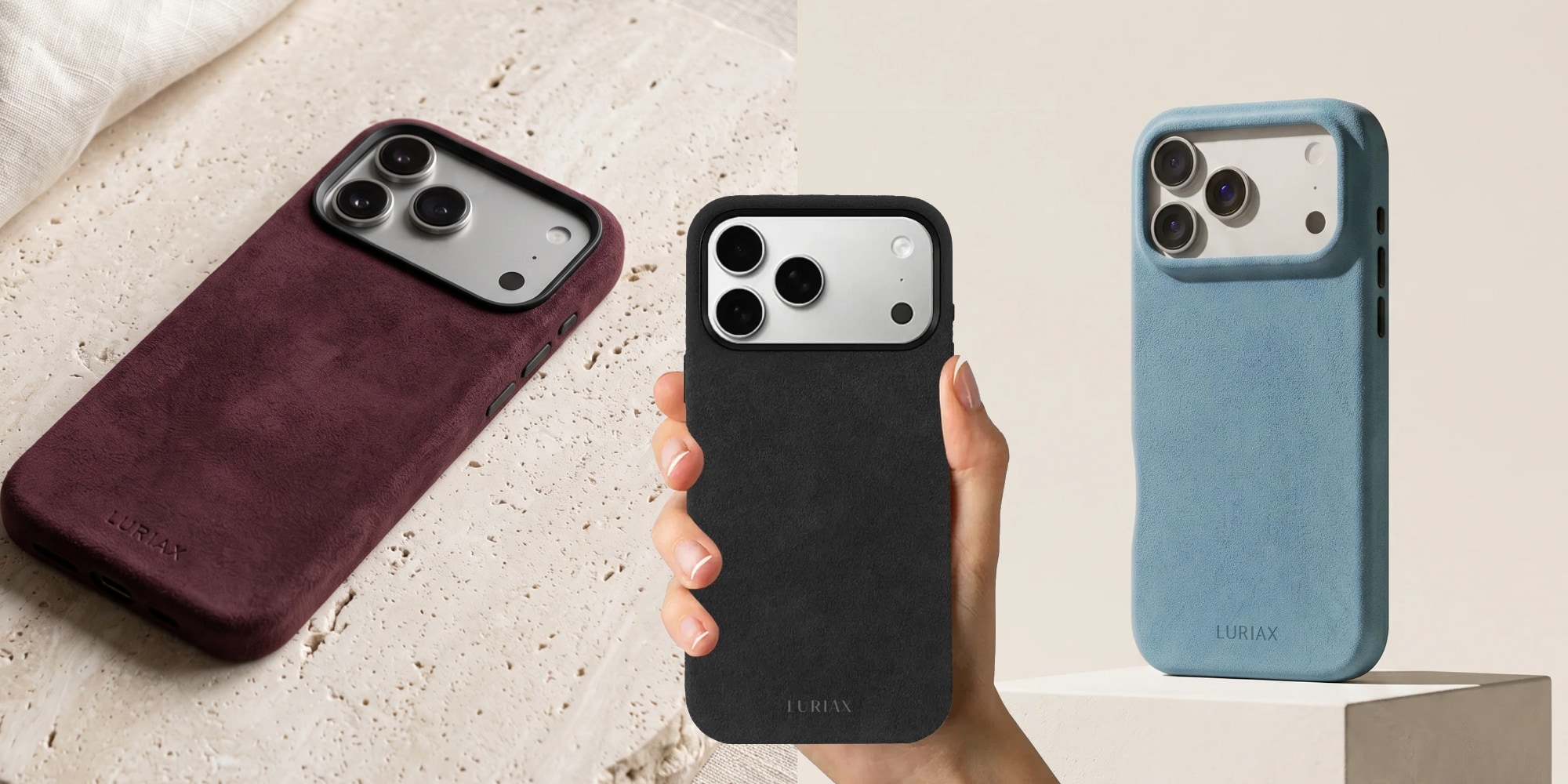 A hand holding a phone case