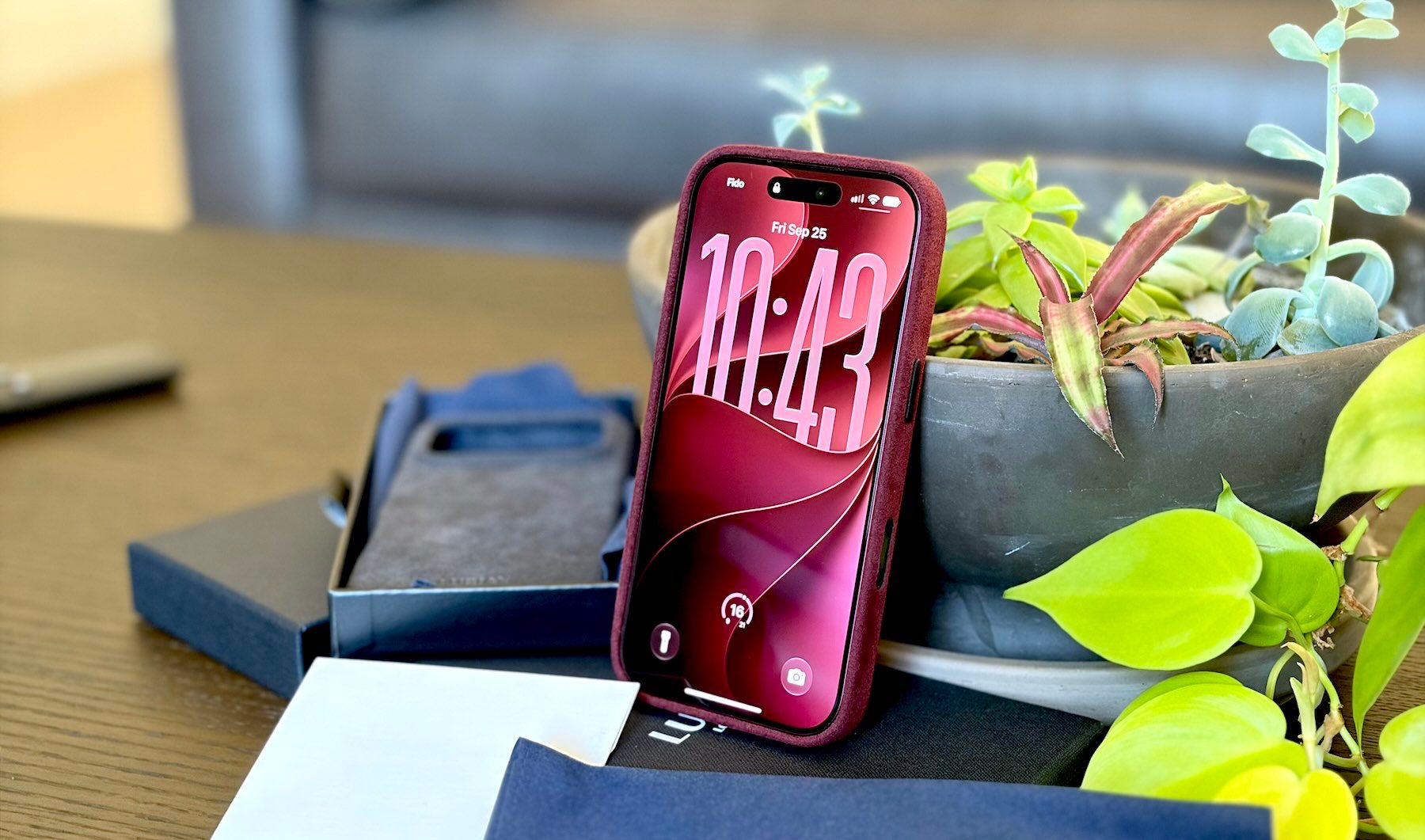A cell phone on a table