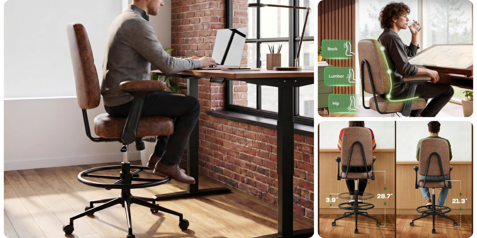 A man sitting at a desk using a laptop