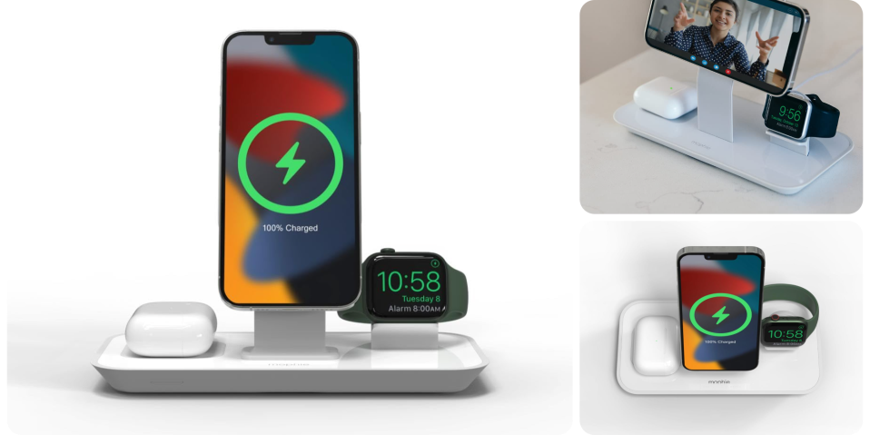 A smart watch and smartwatch on a charging pad