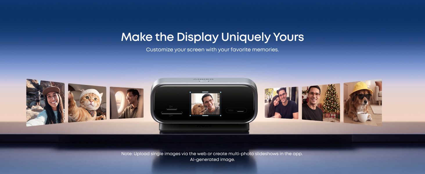 A device with a picture of a man and woman