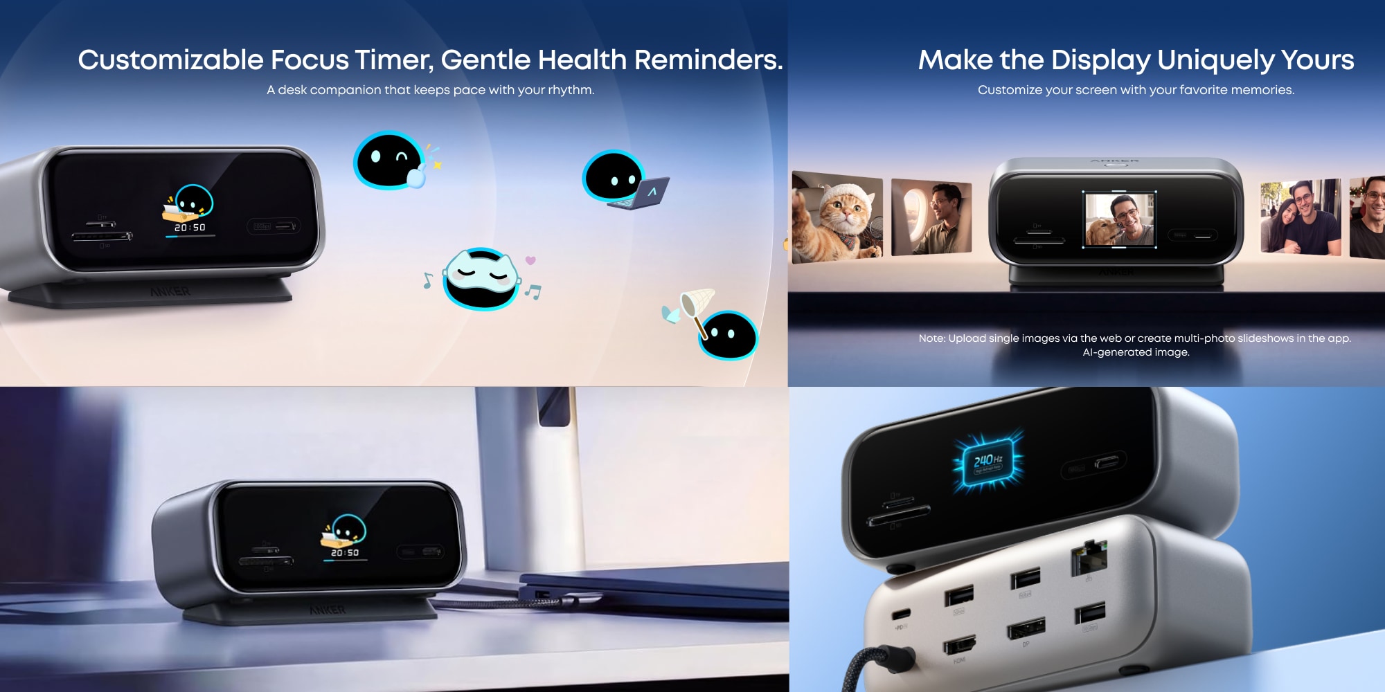 A collage of a computer device