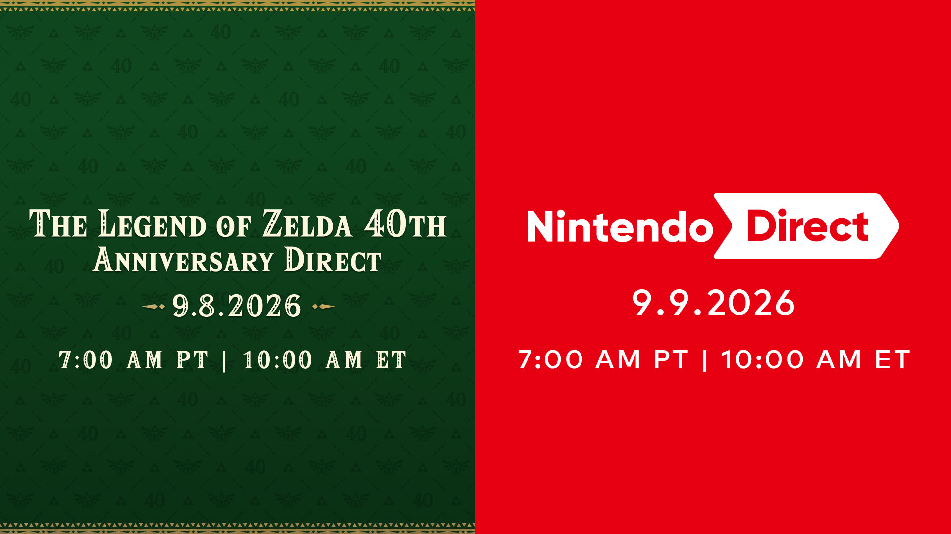 Nintendo just officially announced the Zelda 40th Anniversary Direct!