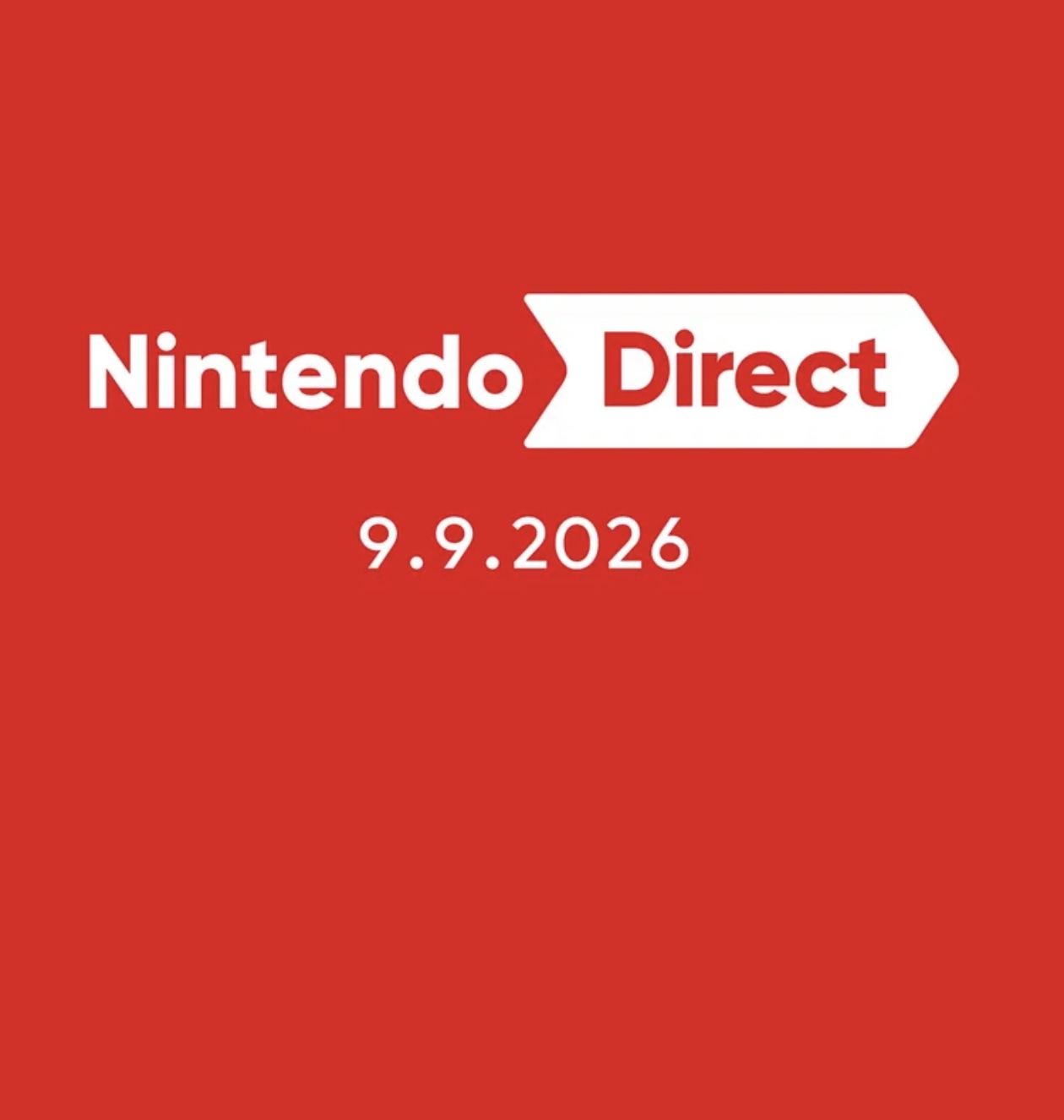 A red background with white text